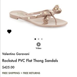 valentino rockstud flat sandals